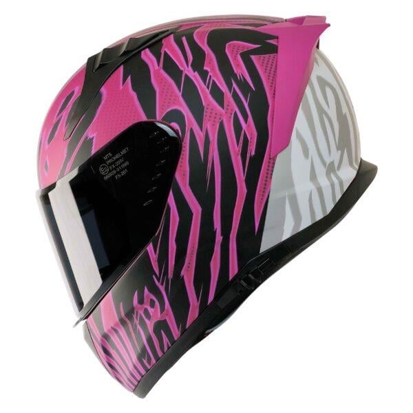 MTS 801 Leopar Pink Full Face Motosiklet Kaskı