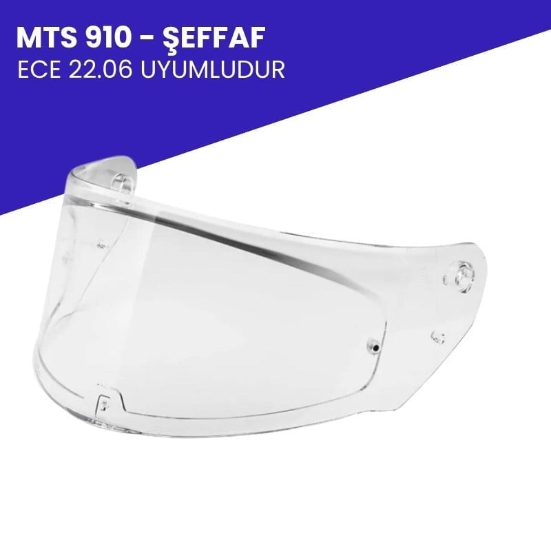 MTS 910 Şeffaf Kask Camı