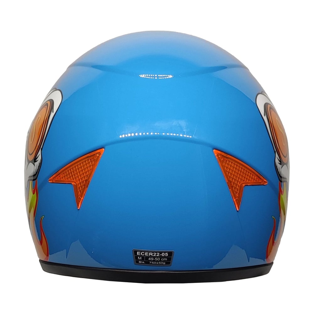 MTS Full Face Motosiklet Çocuk Kaskı K2 Skull Blue