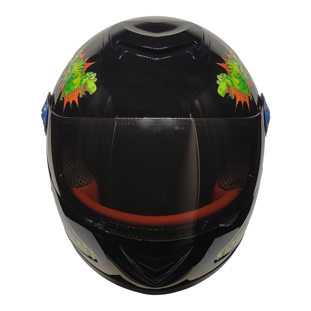 MTS Full Face Motosiklet Çocuk Kaskı K4 Dino Black