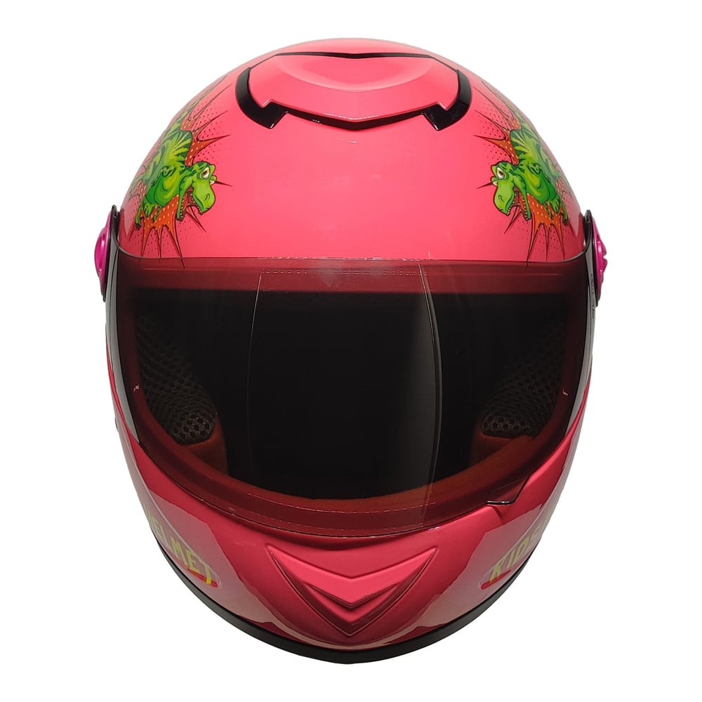 MTS Full Face Motosiklet Çocuk Kaskı K3 Dino Pink