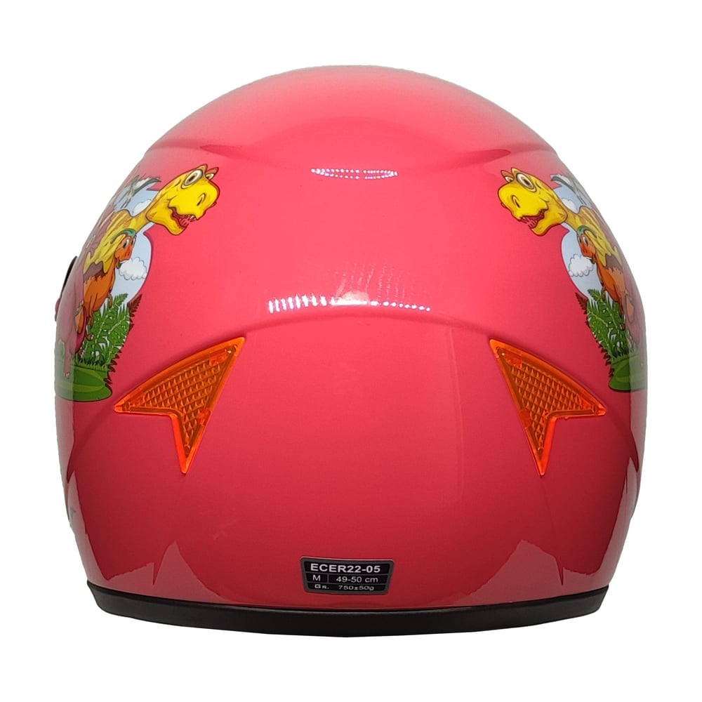 MTS Full Face Motosiklet Çocuk Kaskı K3 Dino Pink
