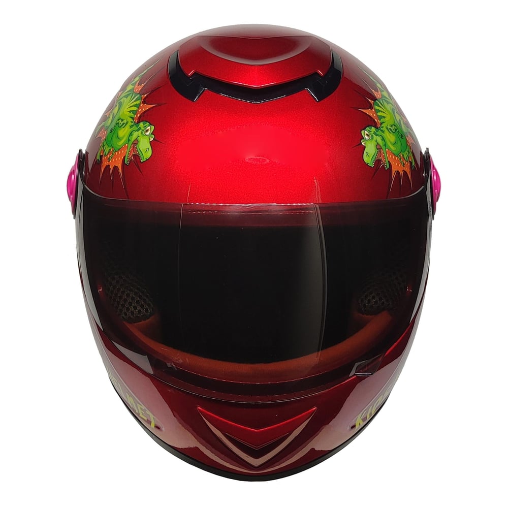 MTS Full Face Motosiklet Çocuk Kaskı K8 Dino Red