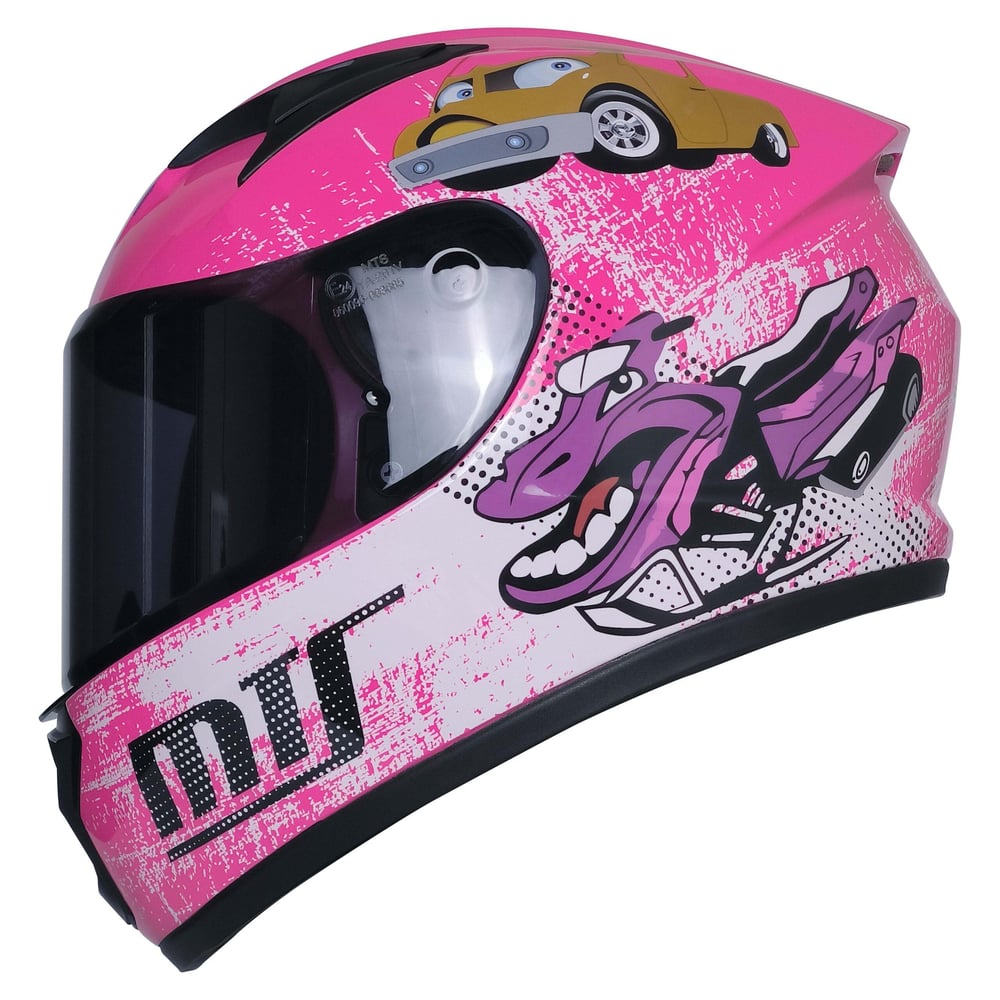 MTS M-201 Full Face Motosiklet Çocuk Kaskı M1 Pink
