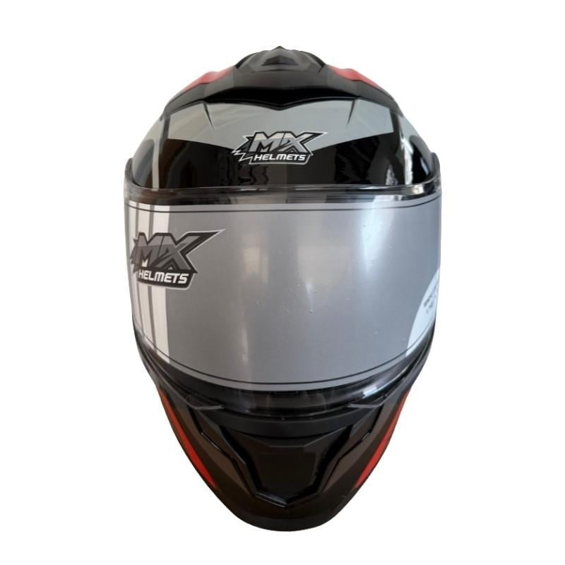 MX 962 Çene Açılır Motosiklet Kaskı MX1 Siyah Kırmızı