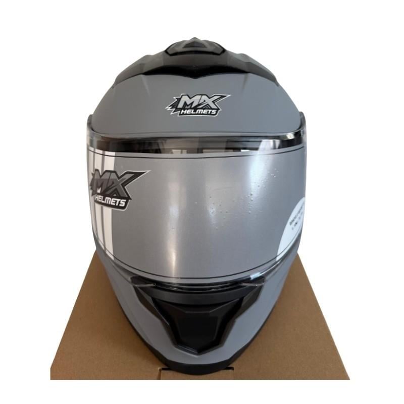 MX 962 Çene Açılır Motosiklet Kaskı MX1 Mat Gri