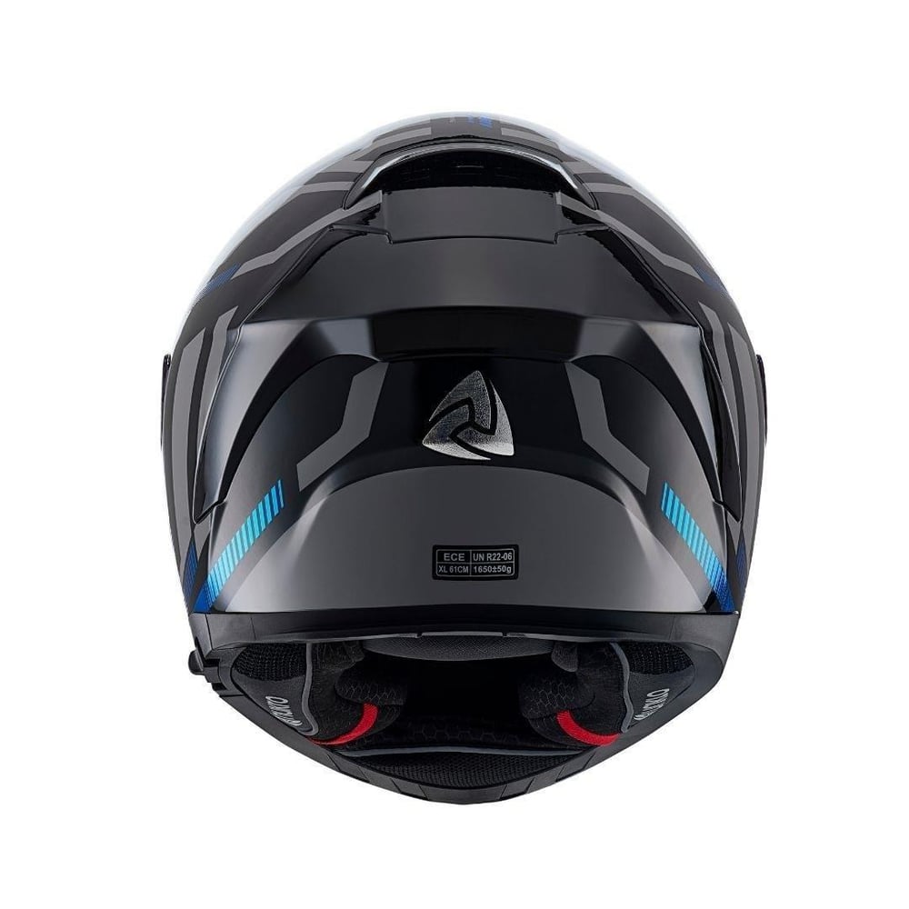 Nukro 853 Power Blue Black Full Face Motosiklet Kaskı