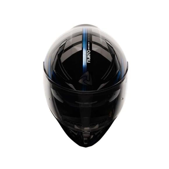 Nukro 853 Power Blue Black Full Face Motosiklet Kaskı