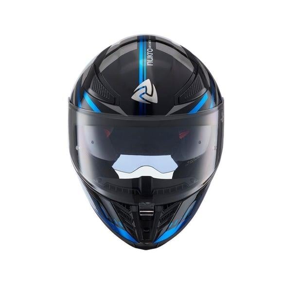 Nukro 853 Power Blue Black Full Face Motosiklet Kaskı