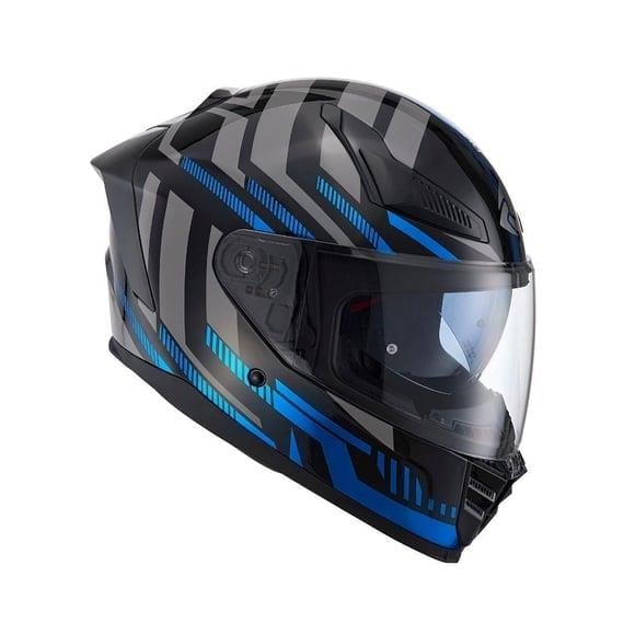 Nukro 853 Power Blue Black Full Face Motosiklet Kaskı
