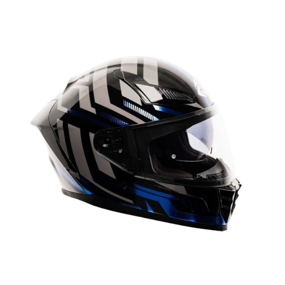Nukro 853 Power Blue Black Full Face Motosiklet Kaskı