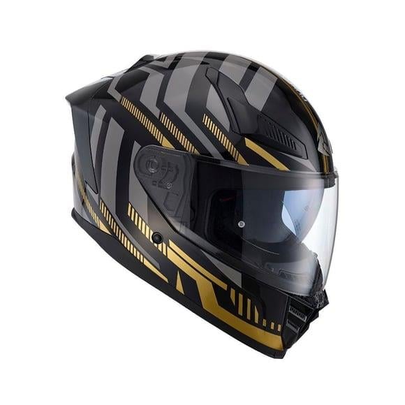 Nukro 853 Power Gold Black Full Face Motosiklet Kaskı