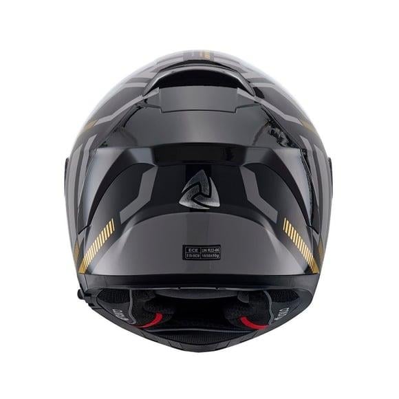Nukro 853 Power Gold Black Full Face Motosiklet Kaskı