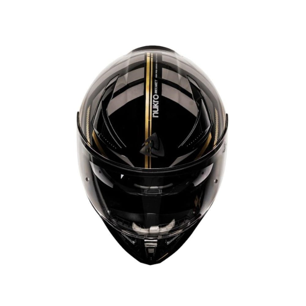 Nukro 853 Power Gold Black Full Face Motosiklet Kaskı
