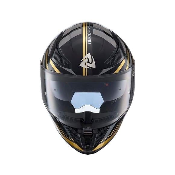 Nukro 853 Power Gold Black Full Face Motosiklet Kaskı