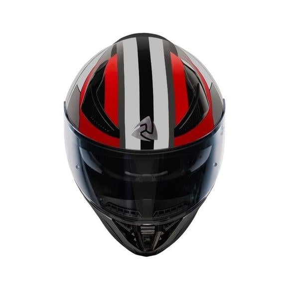 Nukro 853 Shine Red White Full Face Motosiklet Kaskı