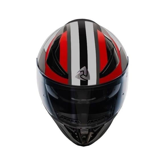 Nukro 853 Shine Red White Full Face Motosiklet Kaskı