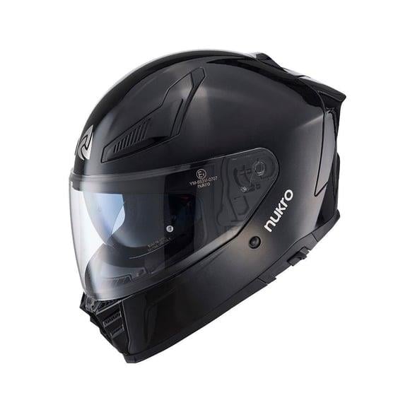 Nukro 853 Solid Gloss Black Full Face Motosiklet Kaskı