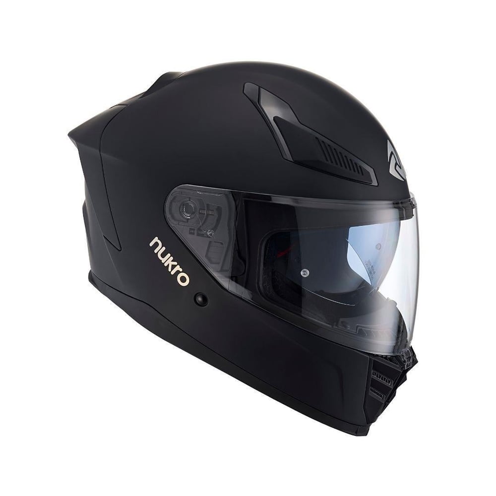 Nukro 853 Solid Matt Black Full Face Motosiklet Kaskı