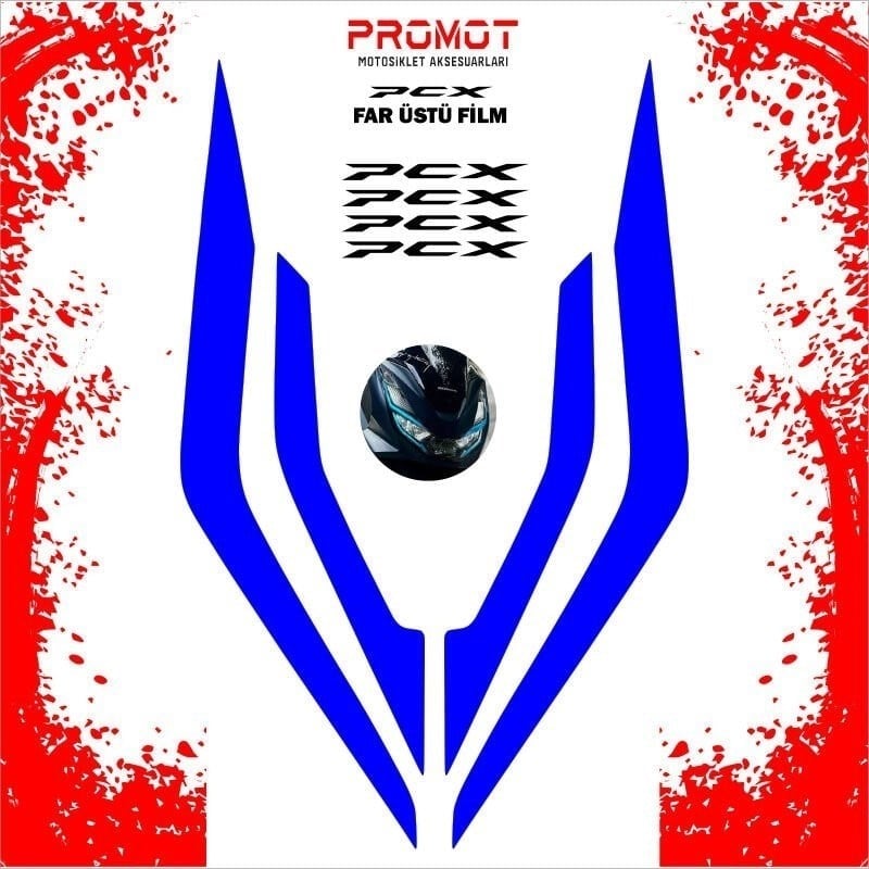 Promot Far Üstü Film Lacivert - Honda PCX (2021-2024)