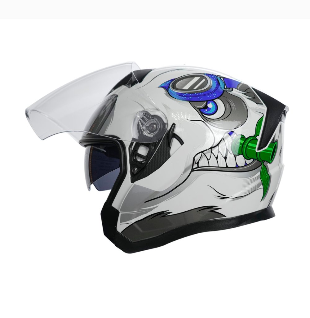 RHKC 528 Çenesiz Vizörlü Yazlık Kask Panda