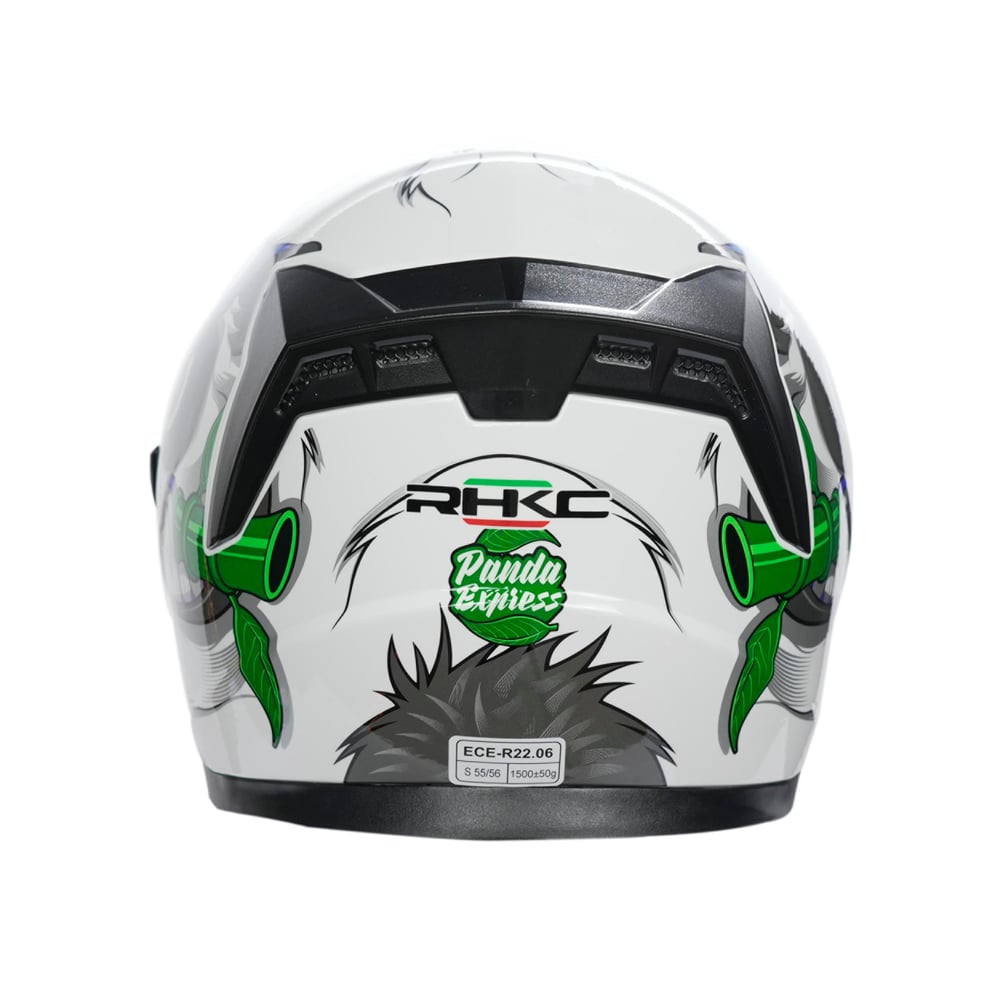 RHKC 528 Çenesiz Vizörlü Yazlık Kask Panda