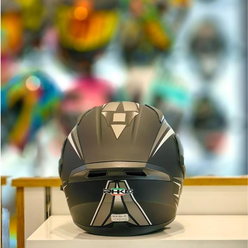 RHKC 902 Çene Açılır Vizörlü Kask Mat Siyah/Gri