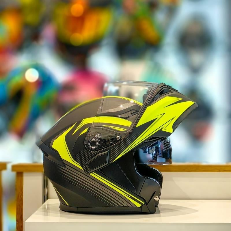 RHKC 902 Çene Açılır Vizörlü Kask Siyah/Sarı