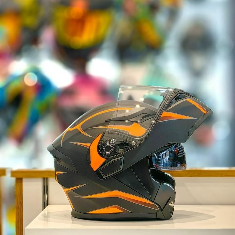 RHKC 902 Çene Açılır Vizörlü Kask Siyah/Kırmızı