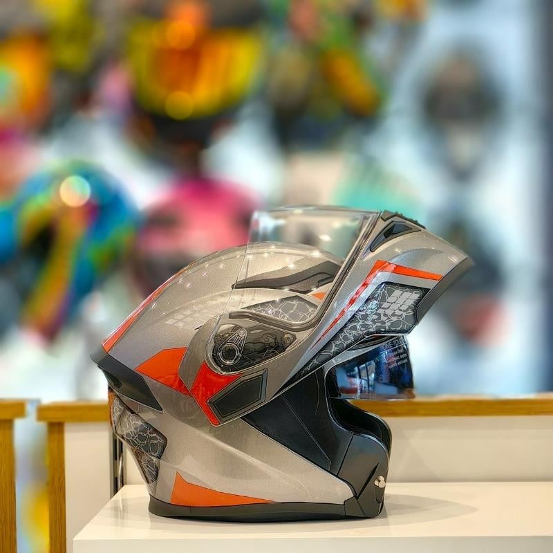 RHKC 902 Çene Açılır Vizörlü Kask Titanyum Gri