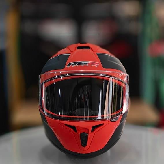 RS2 DP815 Full Face Motosiklet Kaskı S2 Kırmızı/Siyah