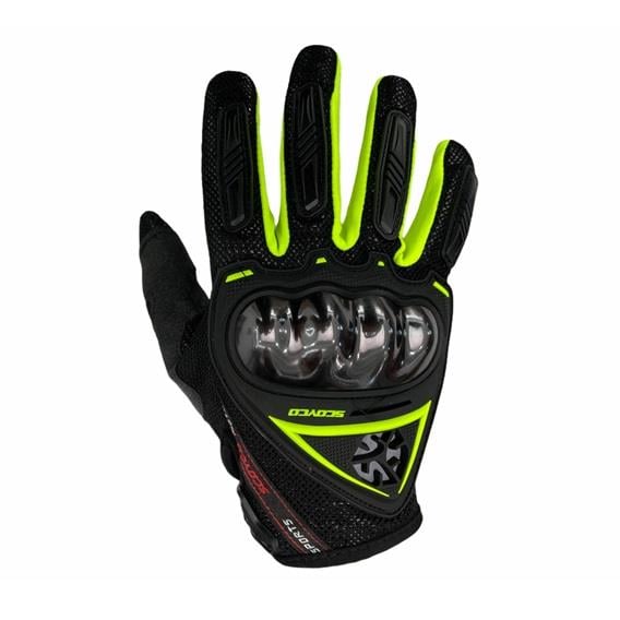 Scoyco MC44 Yazlık Korumalı Motosiklet Eldiveni Siyah/Neon Yeşil