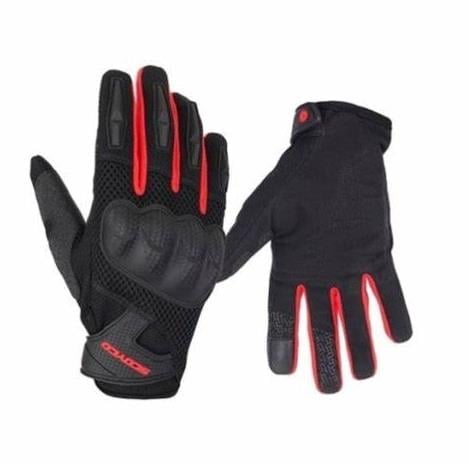 Scoyco MC58 Yazlık Korumalı Motosiklet Eldiveni Siyah/Kırmızı