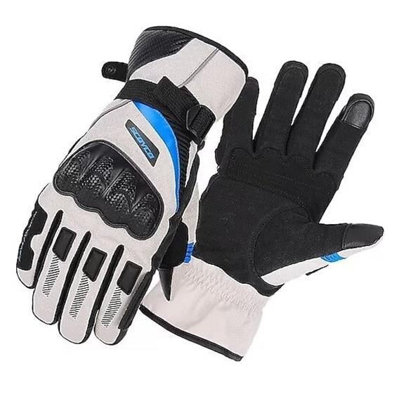 Scoyco MC83 Kışlık Korumalı Motosiklet Eldiveni Gri/Mavi