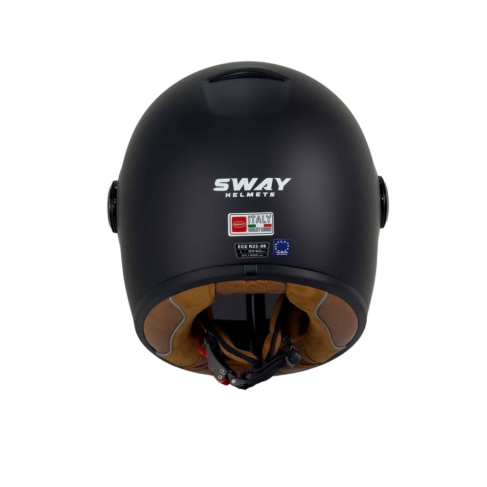 Sway V6 Full Face Motosiklet Kaskı Mat Siyah