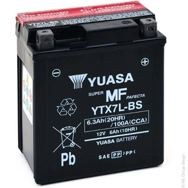 Yuasa YTX7L-BS 12V6.3AH Bakımsız Motosiklet Aküsü