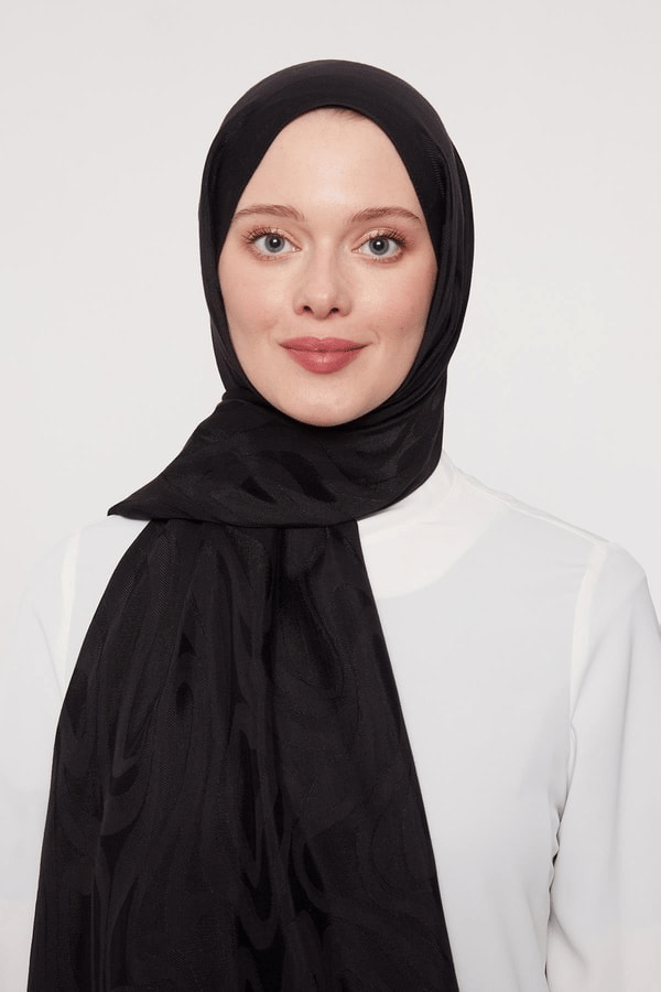 Soyut Desen Grazia Şal - Siyah