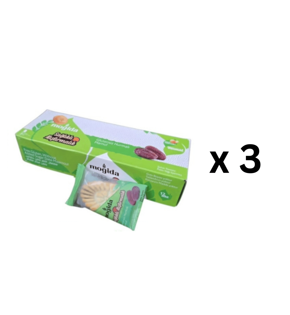 Gluten Free Sugar Free Date Mamul Celiac Friendly 12-Pieces × 3 Boxes