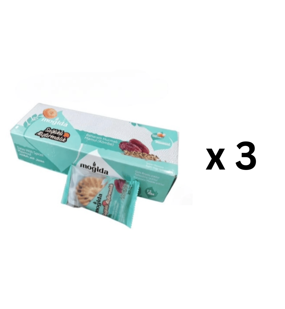 Baharatlı Hurmalı Mamul (Kömbe) Şekersiz Anason Aromalı 12'li x 3 Kutu
