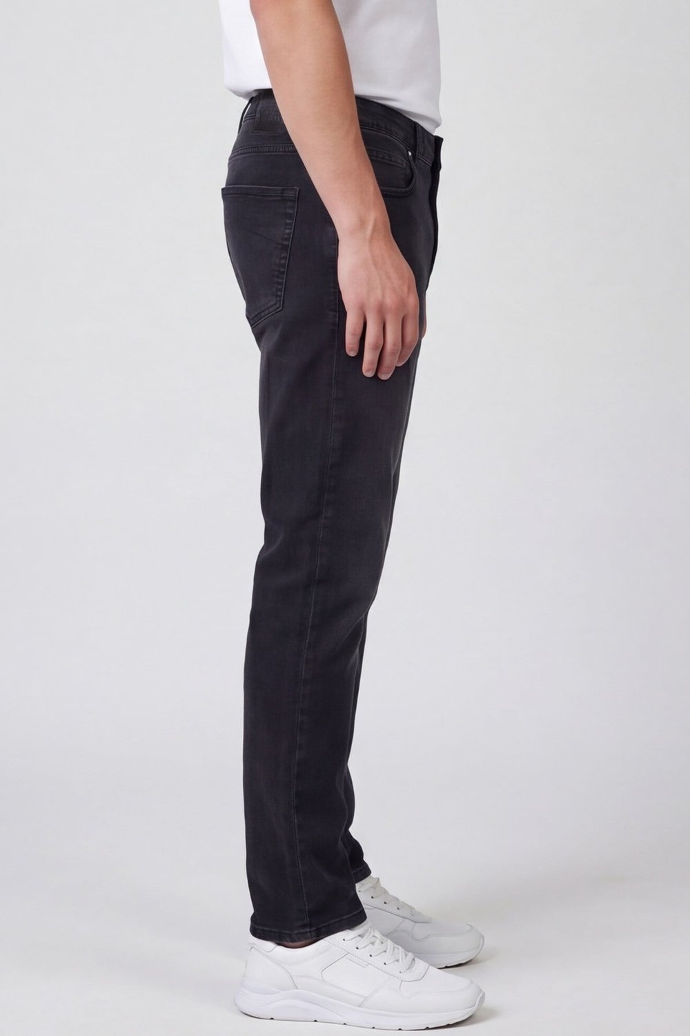 Giotelli Erkek Antrasit Dar Kesim Slim Fit Pamuklu Beş Cep Denim Pantolon