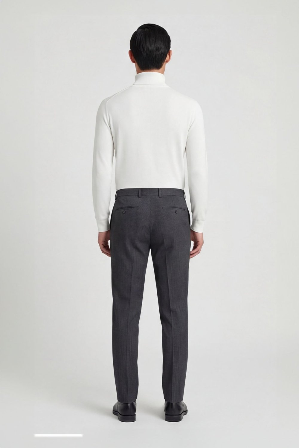 Giotelli Erkek Antrasit Dar Kesim Slim Fit %100 Yün Normal Bel Pantolon