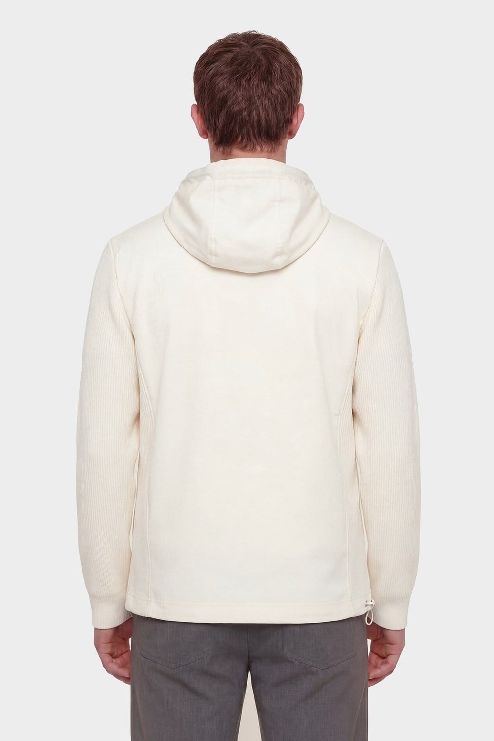 Giotelli Erkek Ekru Normal Kesim Regular Fit Fleto Kapaklı Cep Kapişonlu Sweatshirt