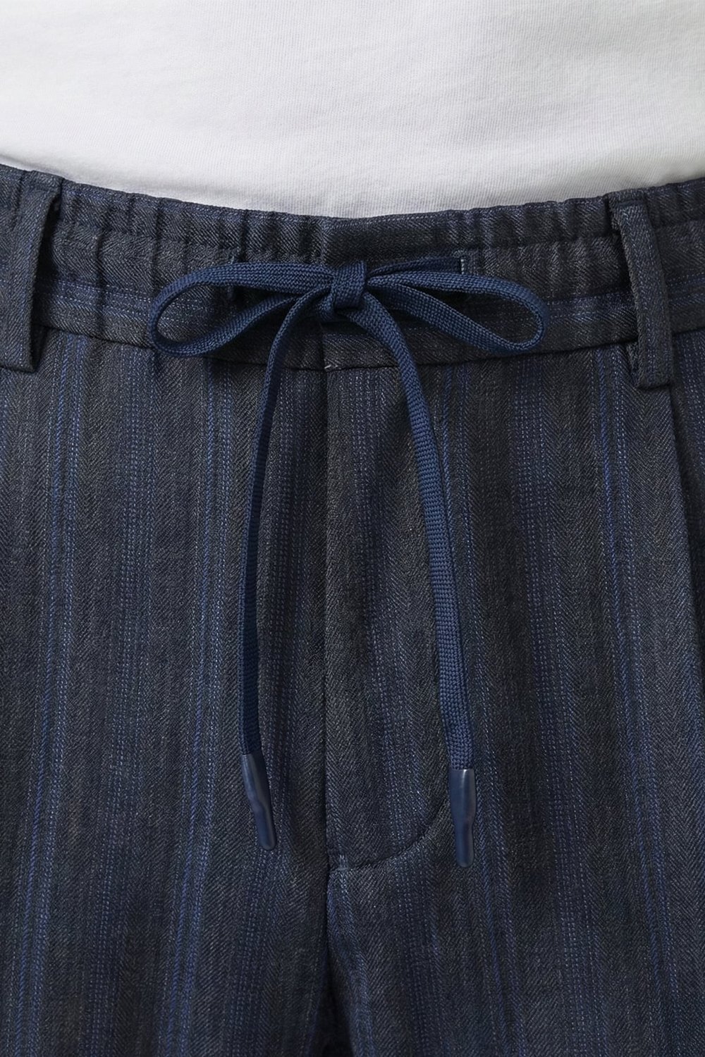 Giotelli Erkek Siyah Dar Kesim Slim Fit Viskon Çizgili Klasik Pantolon