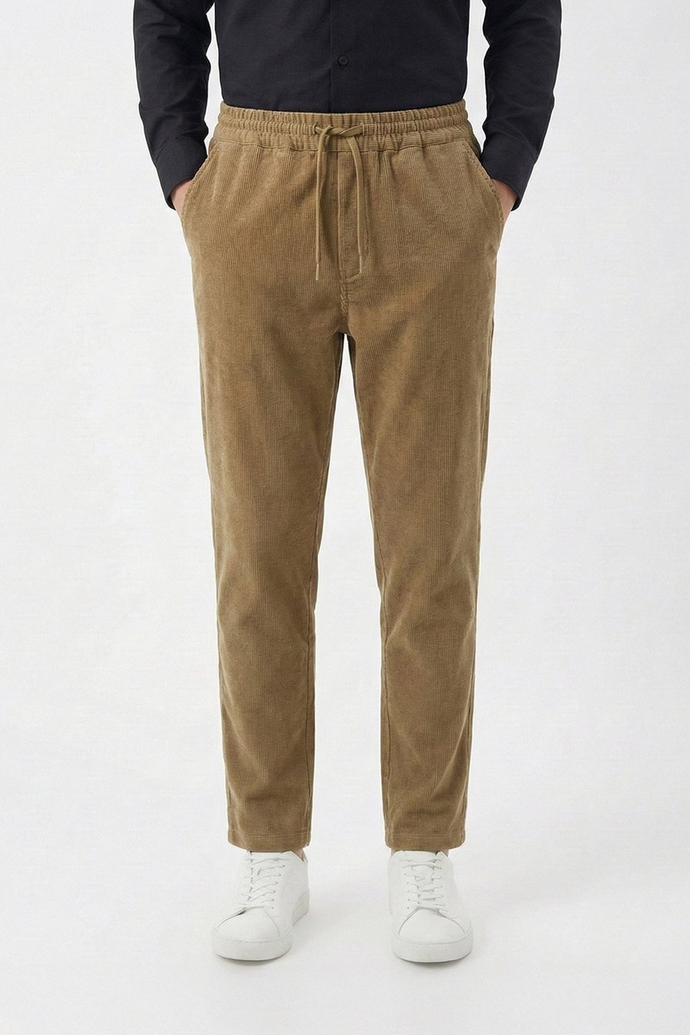 Giotelli Bej Dokuma Kumaş Normal Bel Standart Boy Erkek Pantolon