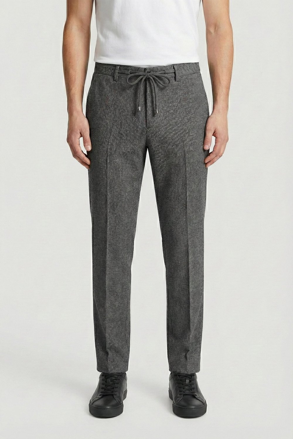 Giotelli Erkek Comfort Kalıp Antrasit Armürlü Klasik Kumaş Normal Bel Pantolon