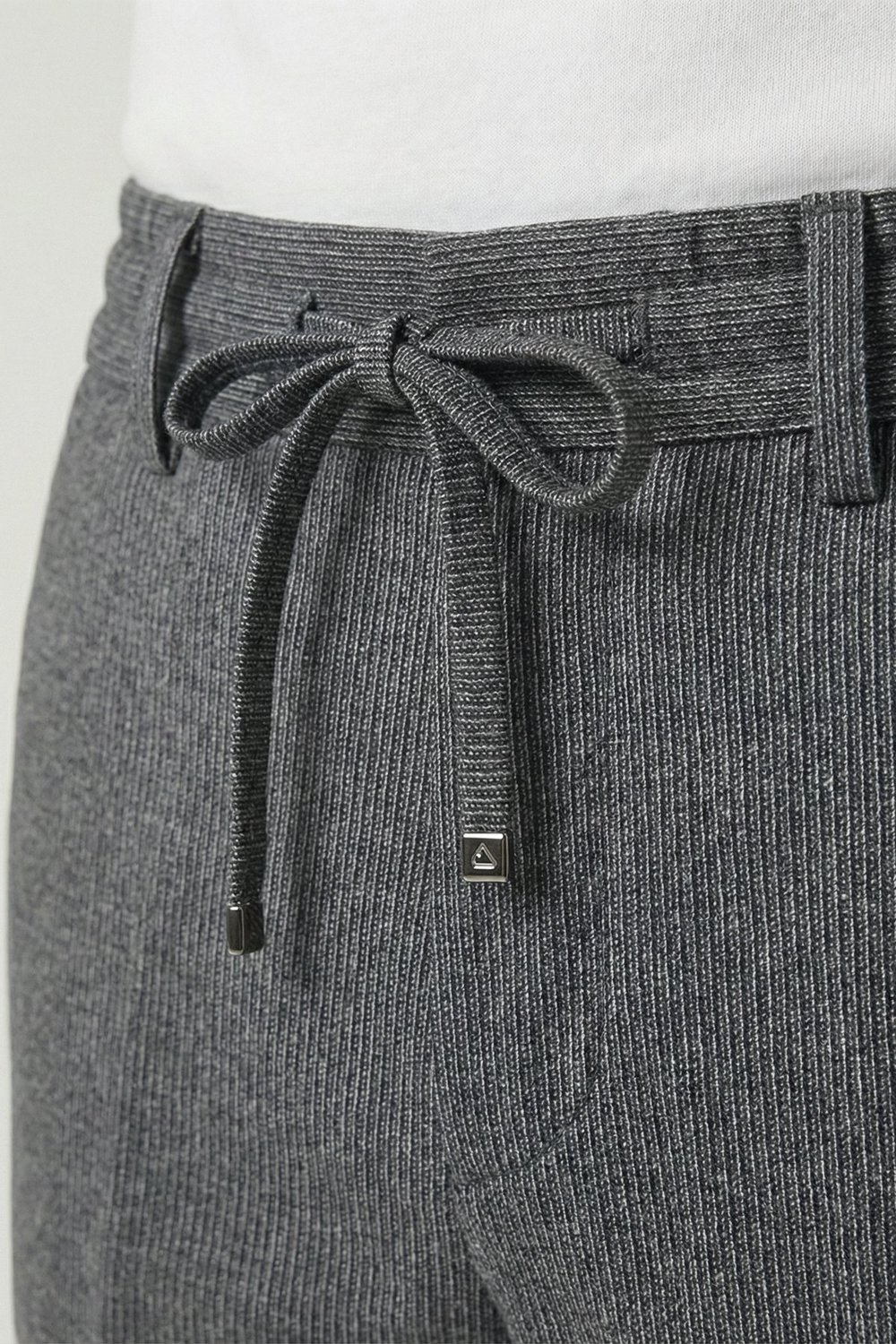 Giotelli Erkek Comfort Kalıp Gri Armürlü Klasik Kumaş Normal Bel Pantolon