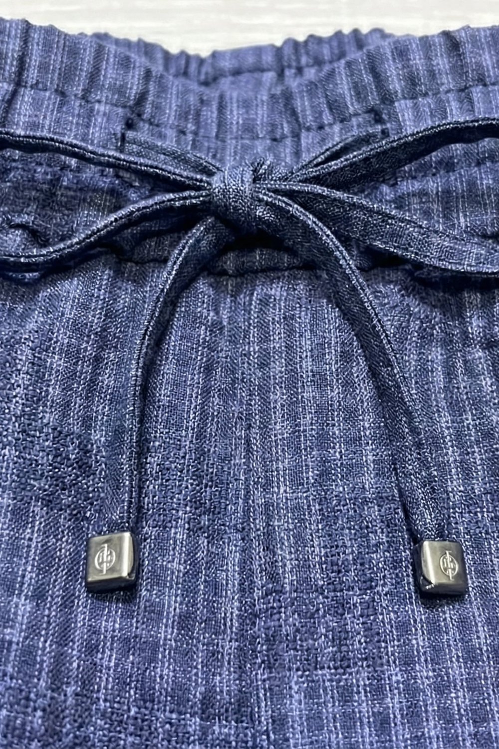 Giotelli Erkek Lacivert Dar Kesim Slim Fit %100 Yün Bel Lastikli  Pantolon
