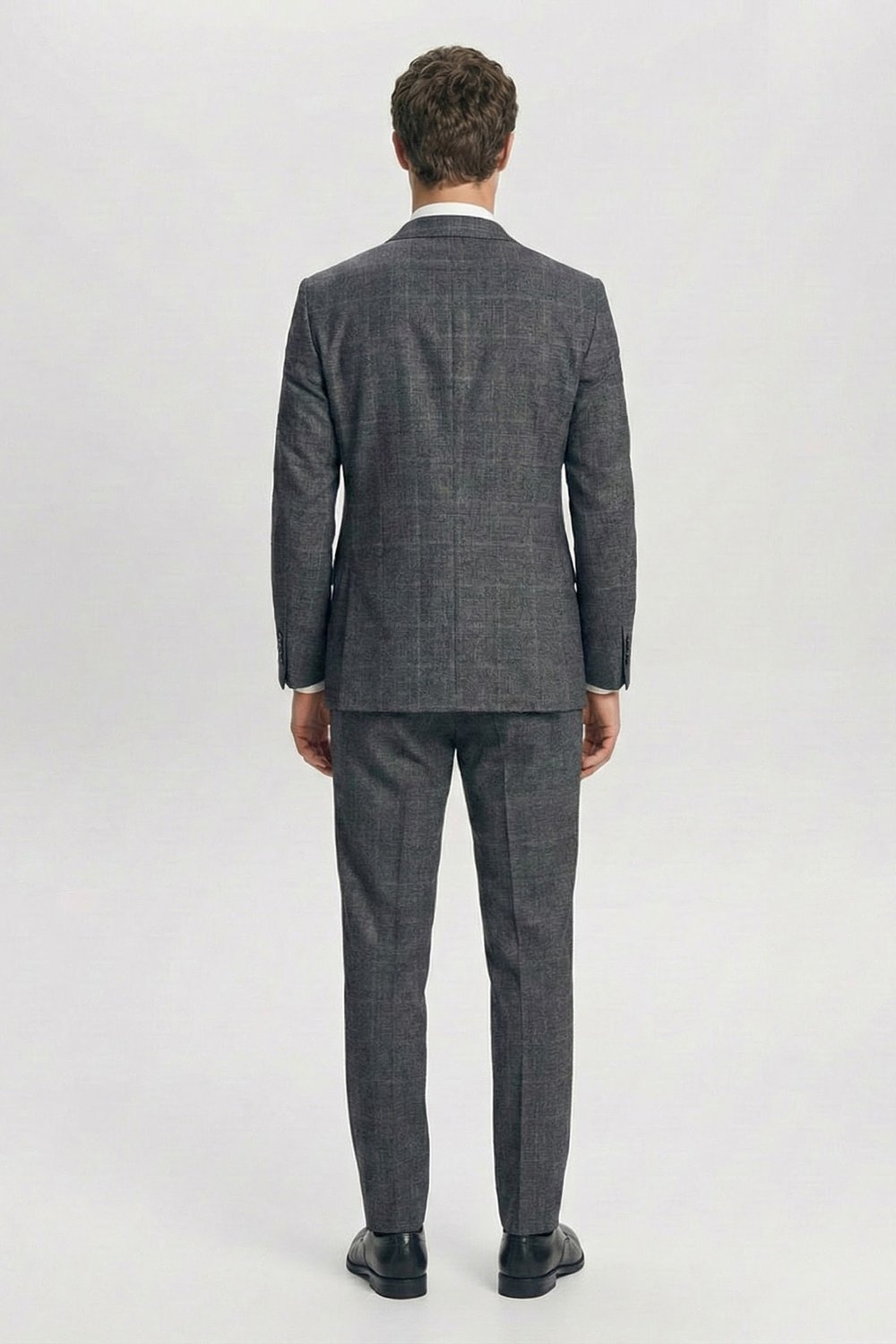 Giotelli Erkek Füme Dar Kesim Slim Fit Viskon Dokuma Normal Bel 6 Drop Klasik Takım Elbise