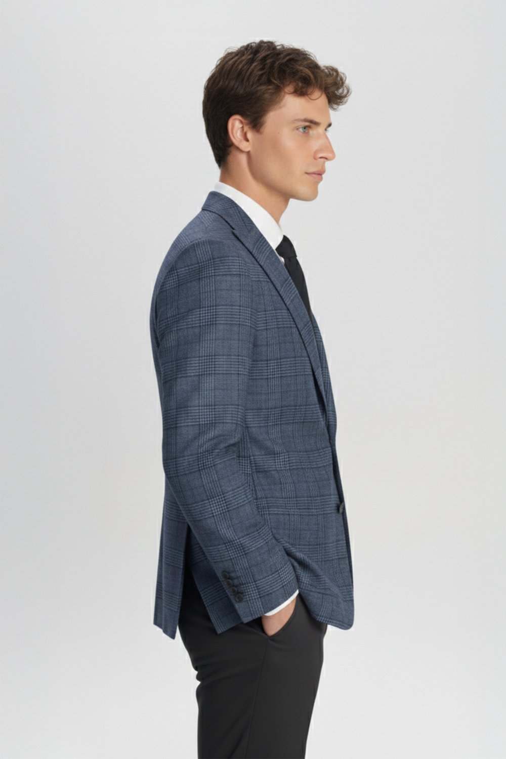 Giotelli Lacivert Yelekli 6 Drop Polyester Viskon Karışımlı Astarsız Erkek Takım Elbise