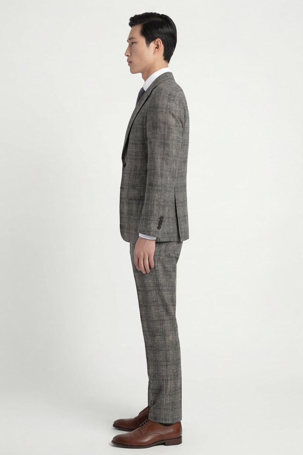 Giotelli Erkek Siyah Dar Kesim Slim Fit Viskon Dokuma Normal Bel 6 Drop Klasik Takım Elbise
